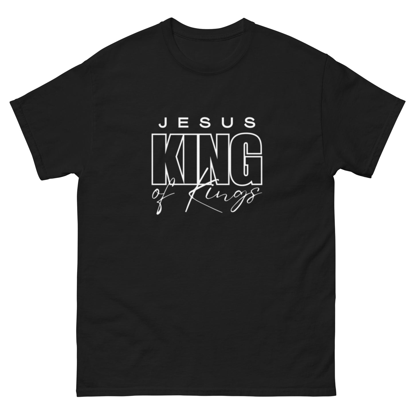 King Unisex T-shirt. "JESUS KING OF KING" Choose 5 colors.