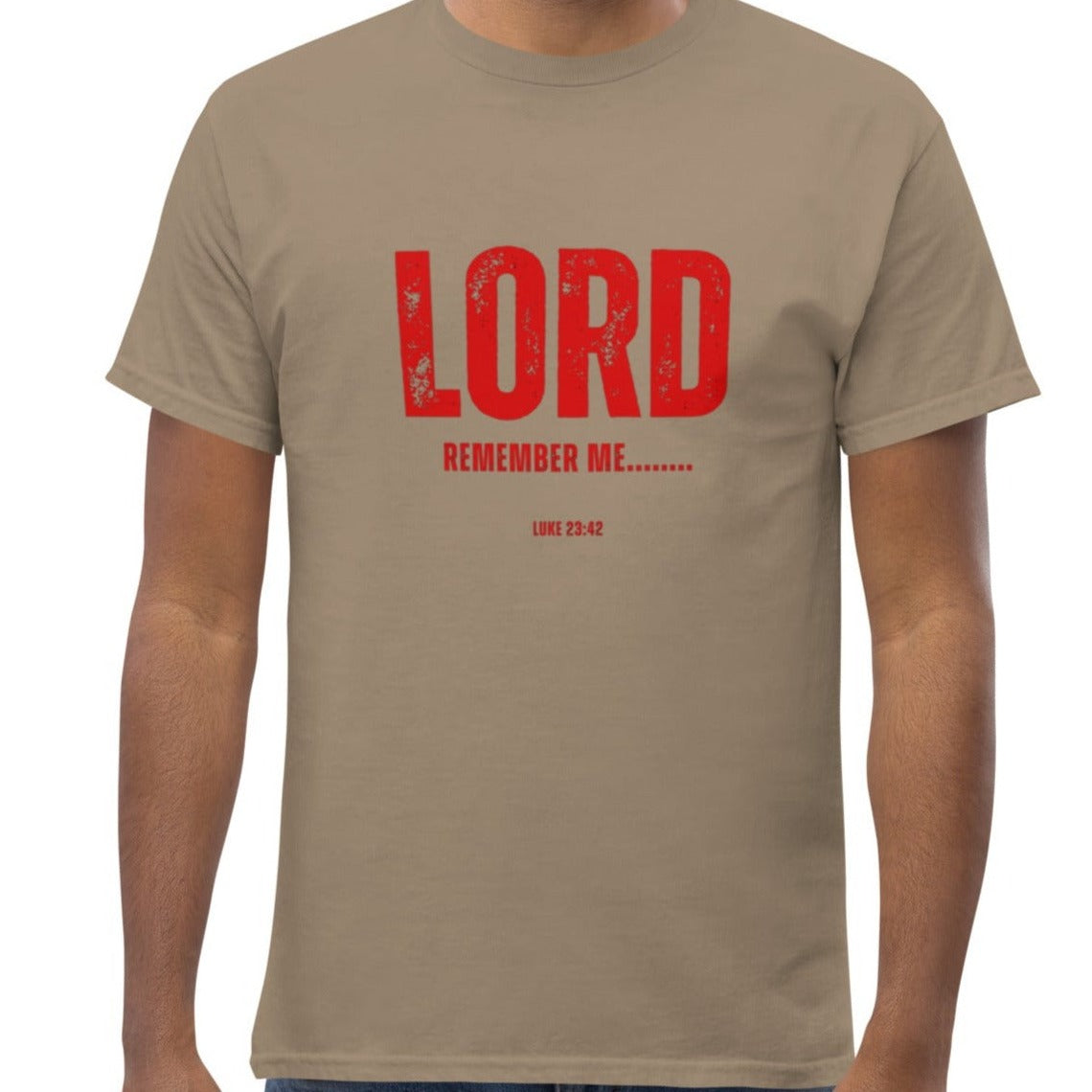 Bodie Unisex T-Shirt. "LORD REMEMBER ME..." Choose from 4 colors.