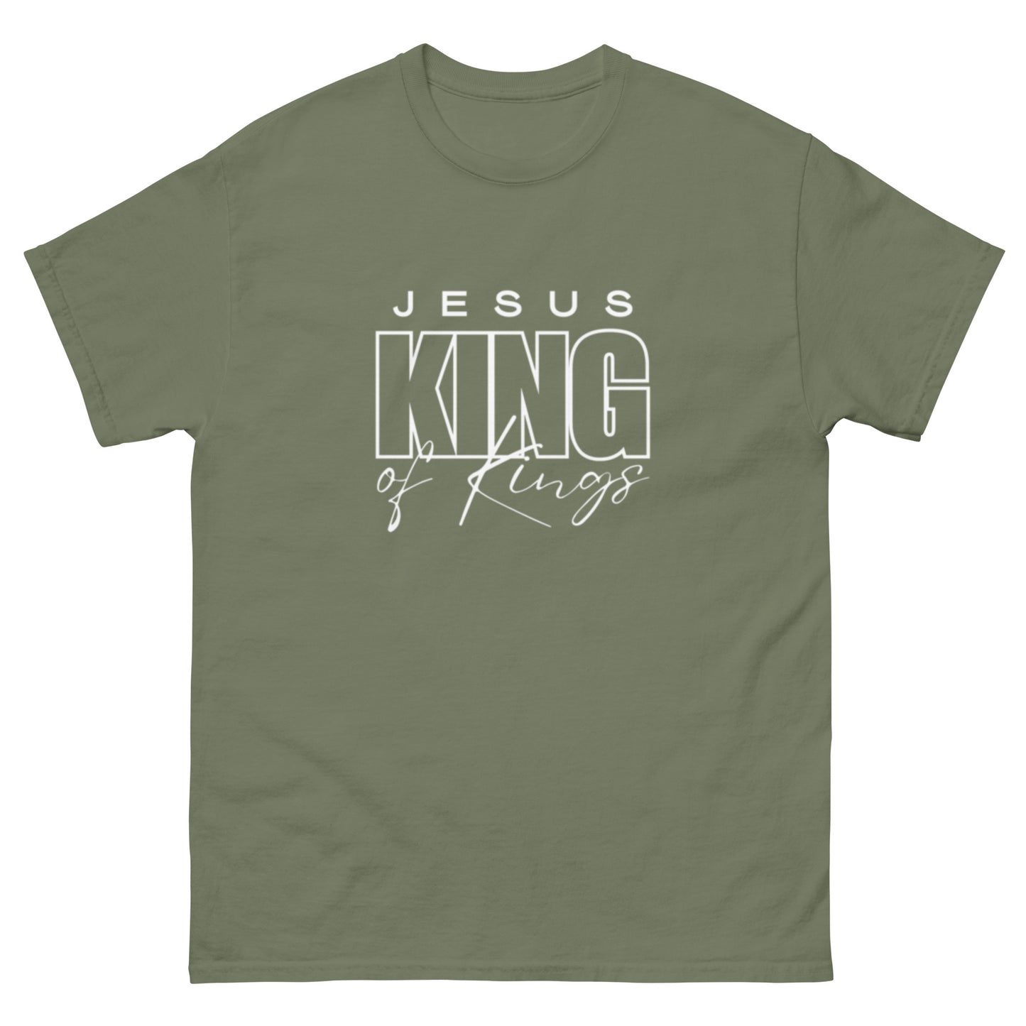 King Unisex T-shirt. "JESUS KING OF KING" Choose 5 colors.