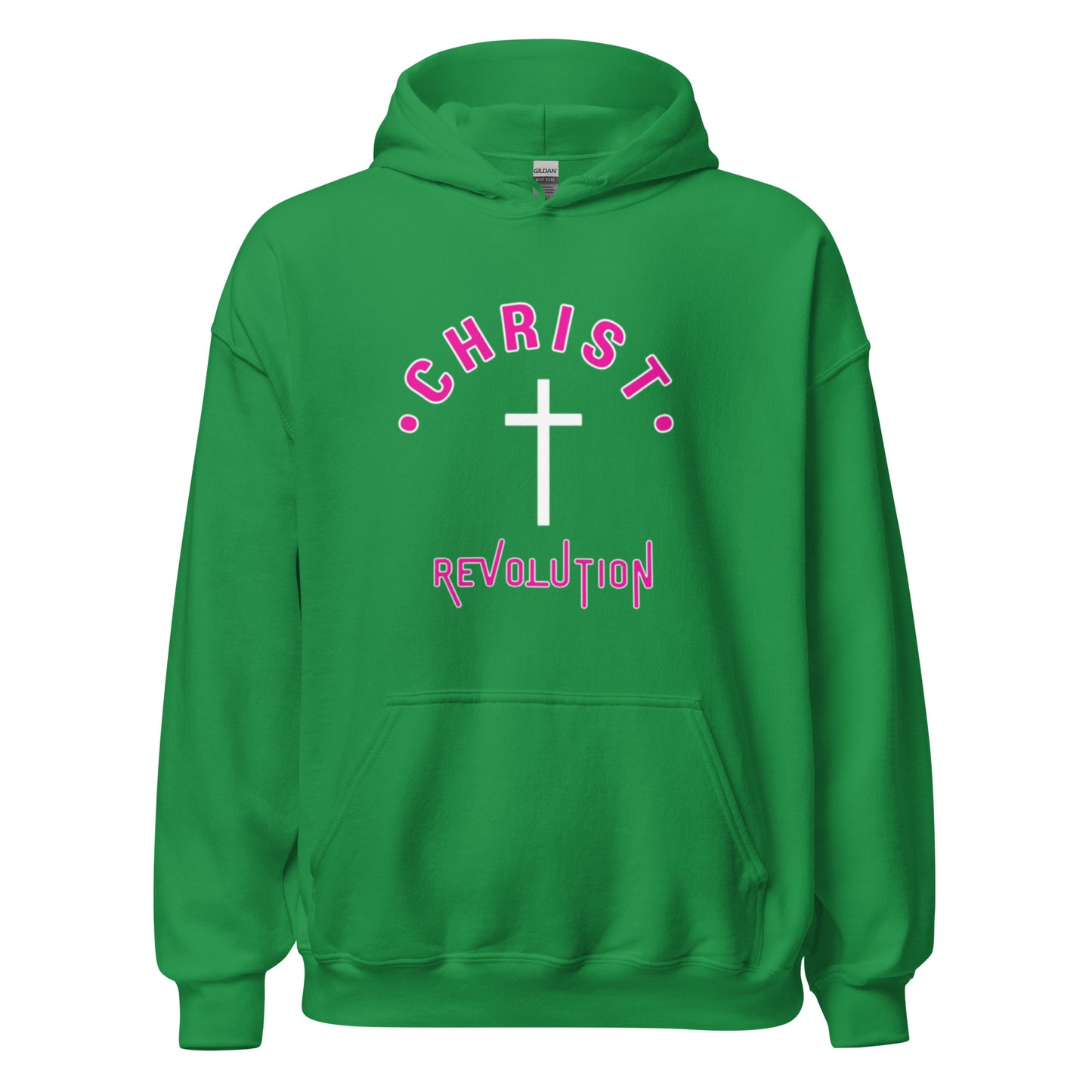Sai Unisex Hoodie. "CHRIST REVOLUTION" Choose from 6 colors with pink/white print.