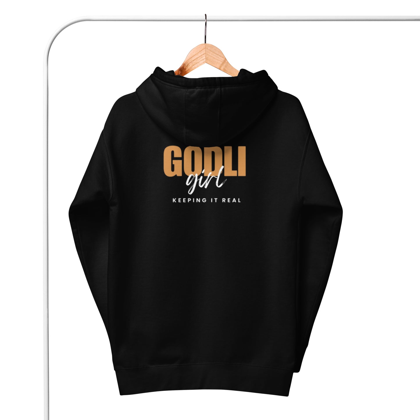 Noa Hoodie. "GODLIGIRL. KEEPING IT REAL" Choose from 6 colors.