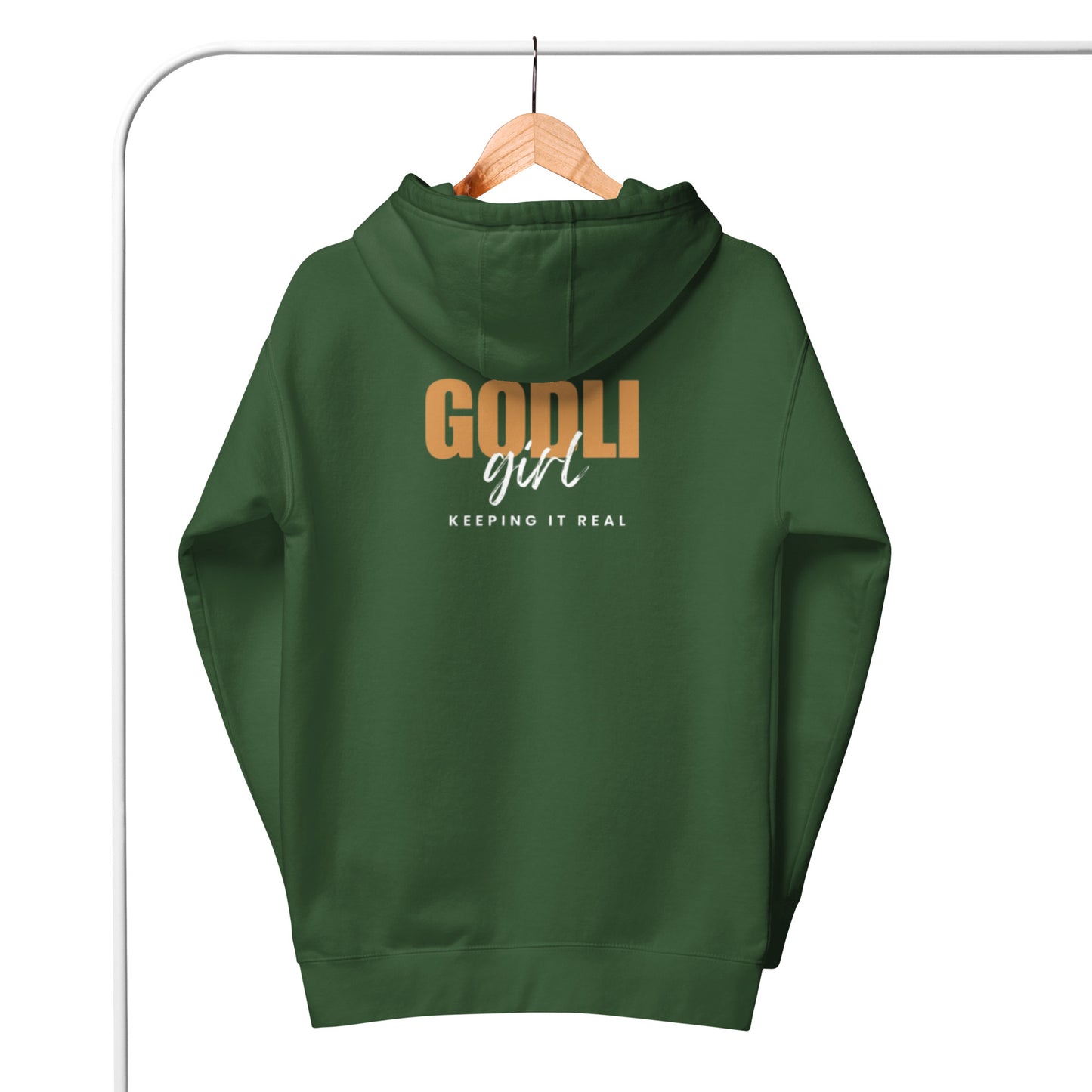 Noa Hoodie. "GODLIGIRL. KEEPING IT REAL" Choose from 6 colors.