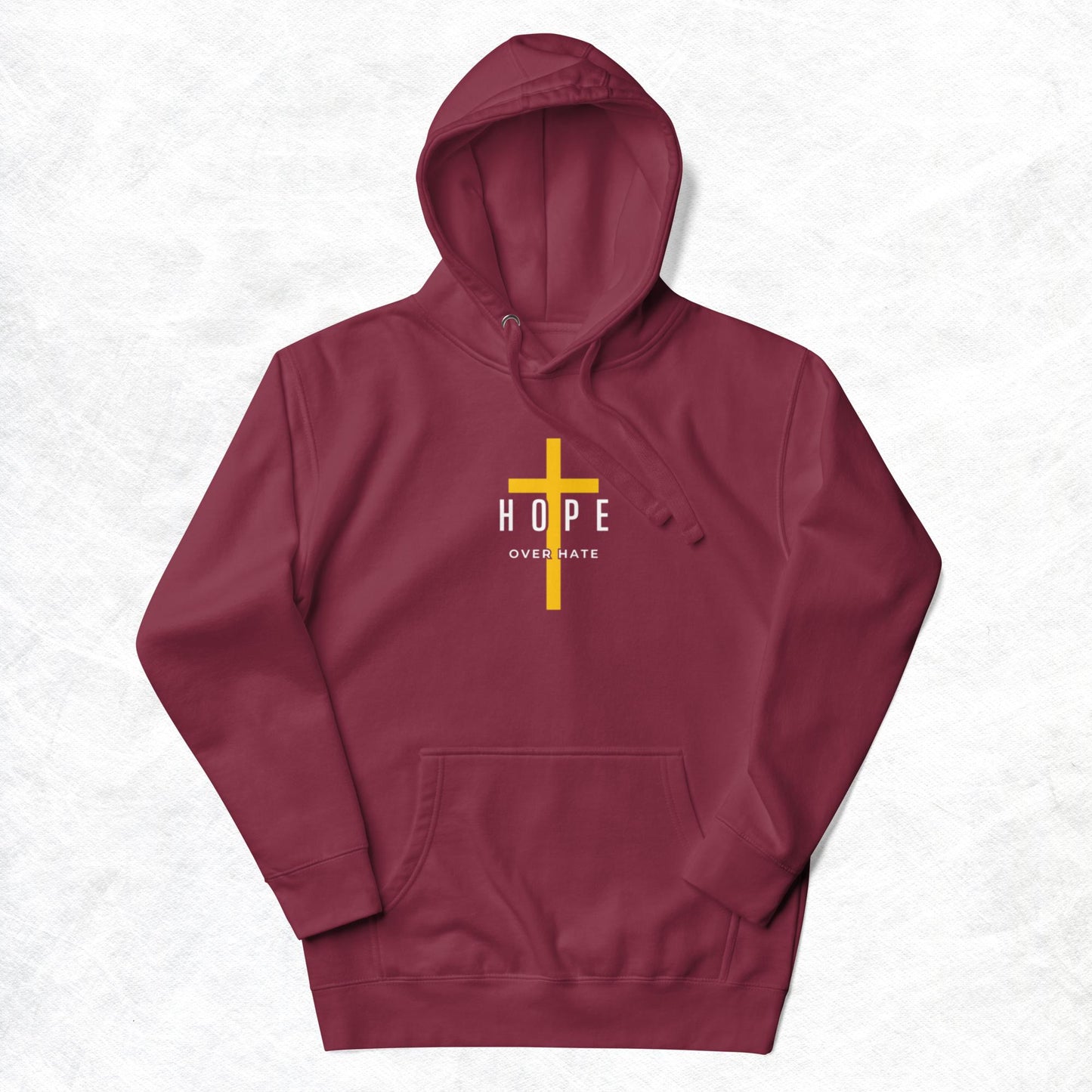 Hope Unisex Hoodie. "HOPE OVER HATE" Choose from 7 colors.