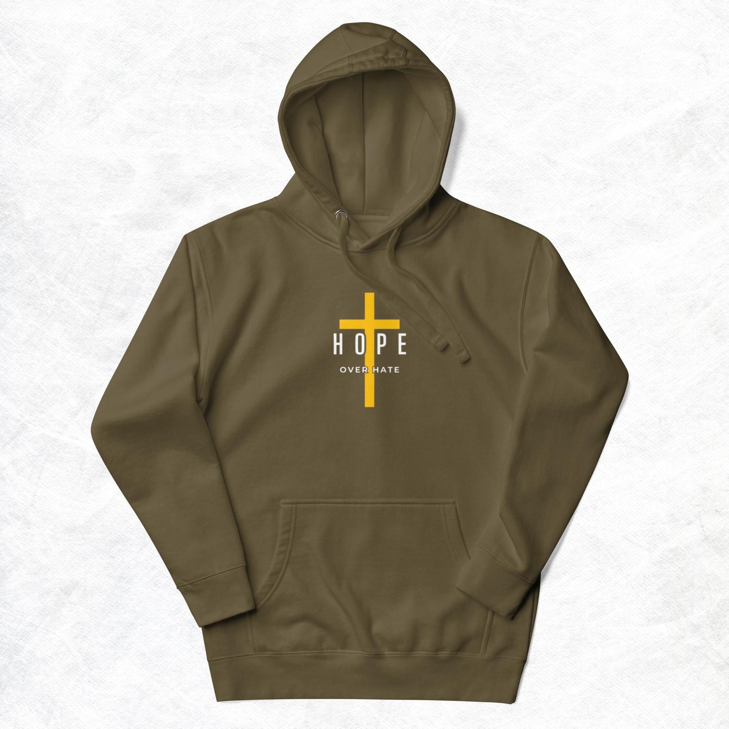 Hope Unisex Hoodie. "HOPE OVER HATE" Choose from 7 colors.