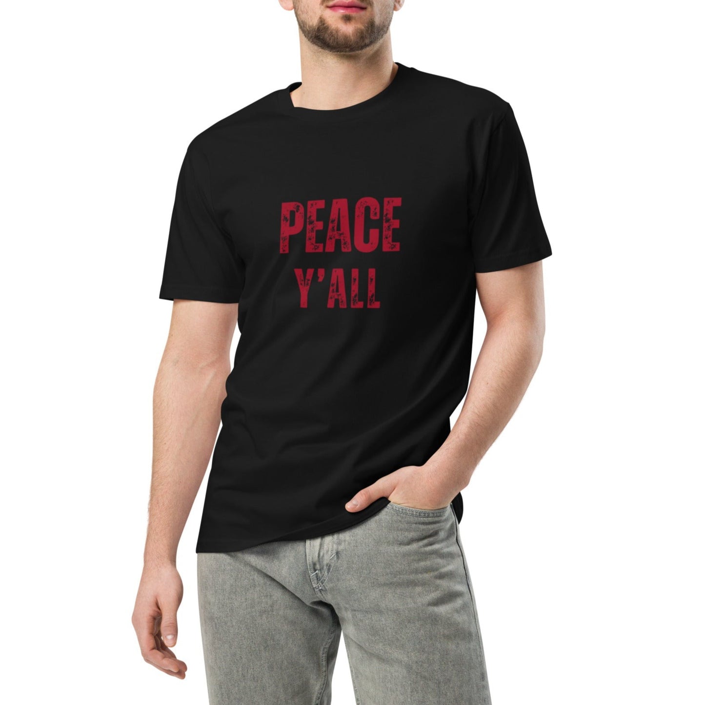 Ashton Unisex T-shirt. "PEACE Y'ALL" Choose from 5 colors.