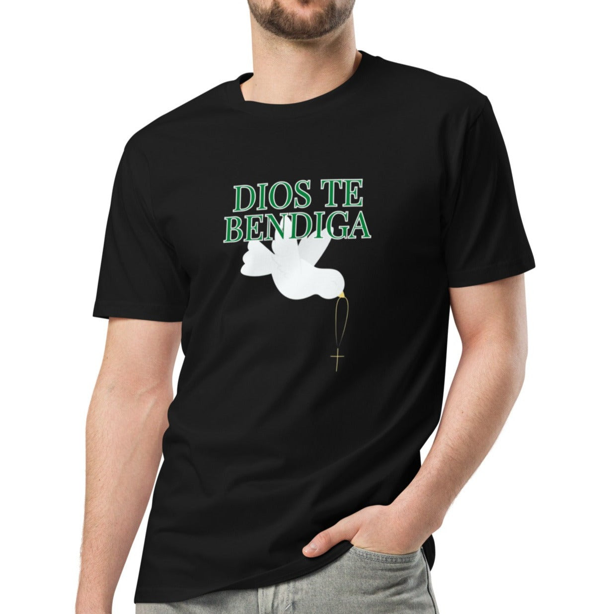 Esi Unisex Classic T-shirt. "DIOS TE BENDIGA" or "GOD BLESS YOU" IN SPANISH. Choose from 3 colors.