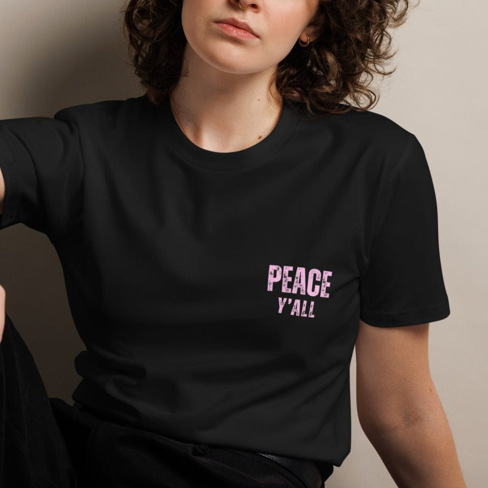 Ashton Unisex Classic T-Shirt. "PEACE Y'ALL" Choose from 4 colors.