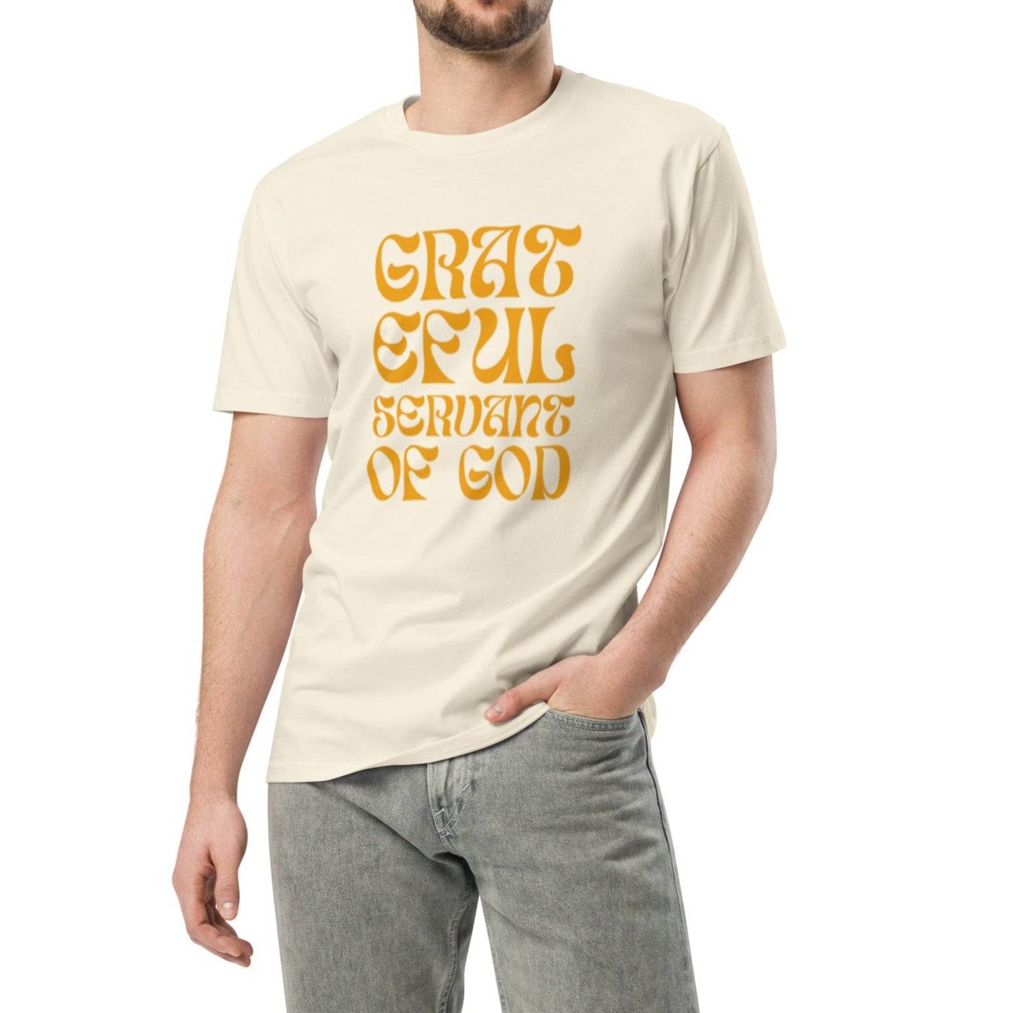 Gwyn Classic T-shirt. "GRATEFUL SERVANT OF GOD" Choose from 5 colors.