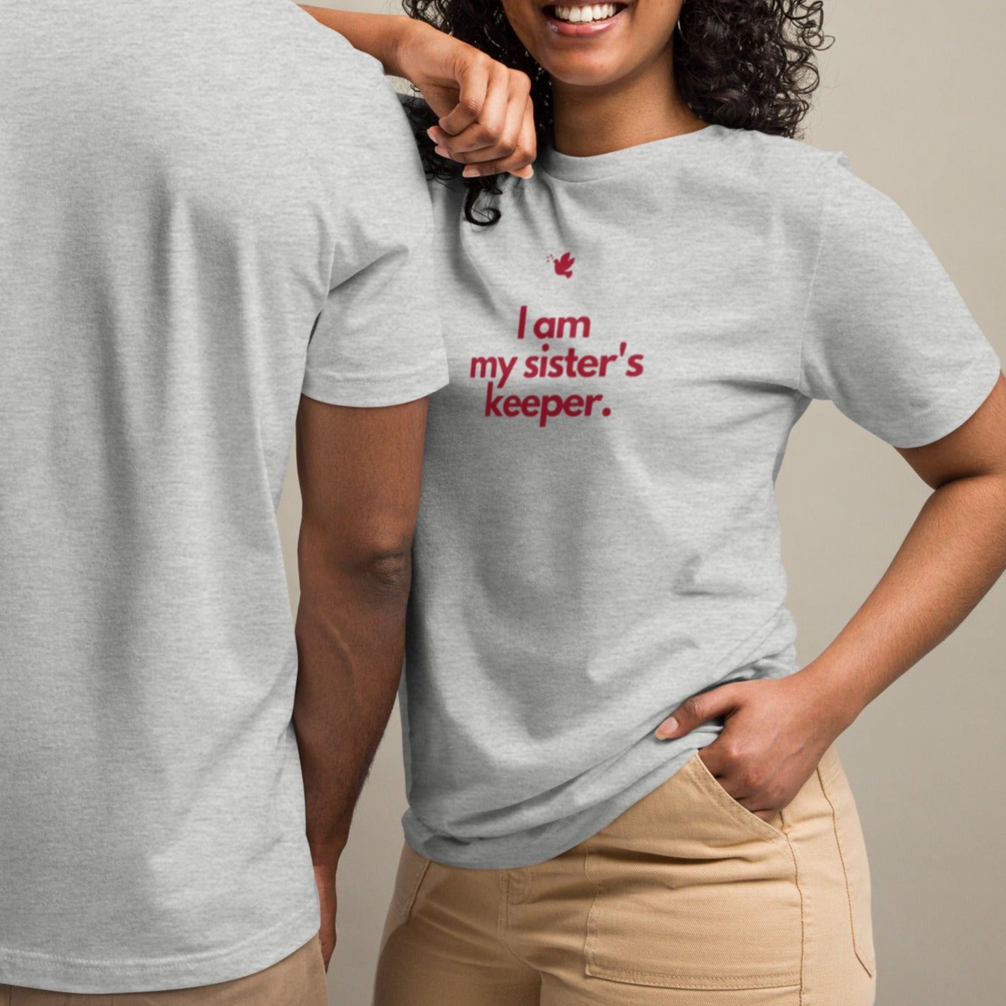 Chloe T-shirt. "I AM MY SISTER'S KEEPER" Choose from 3 colors.