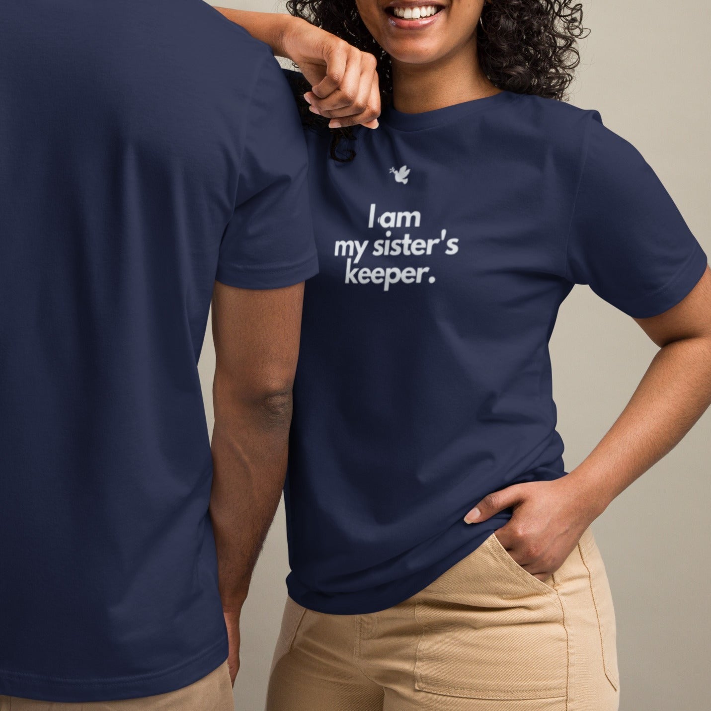 Chloe T-shirt. "I AM MY SISTER'S KEEPER" Choose from 5 colors.
