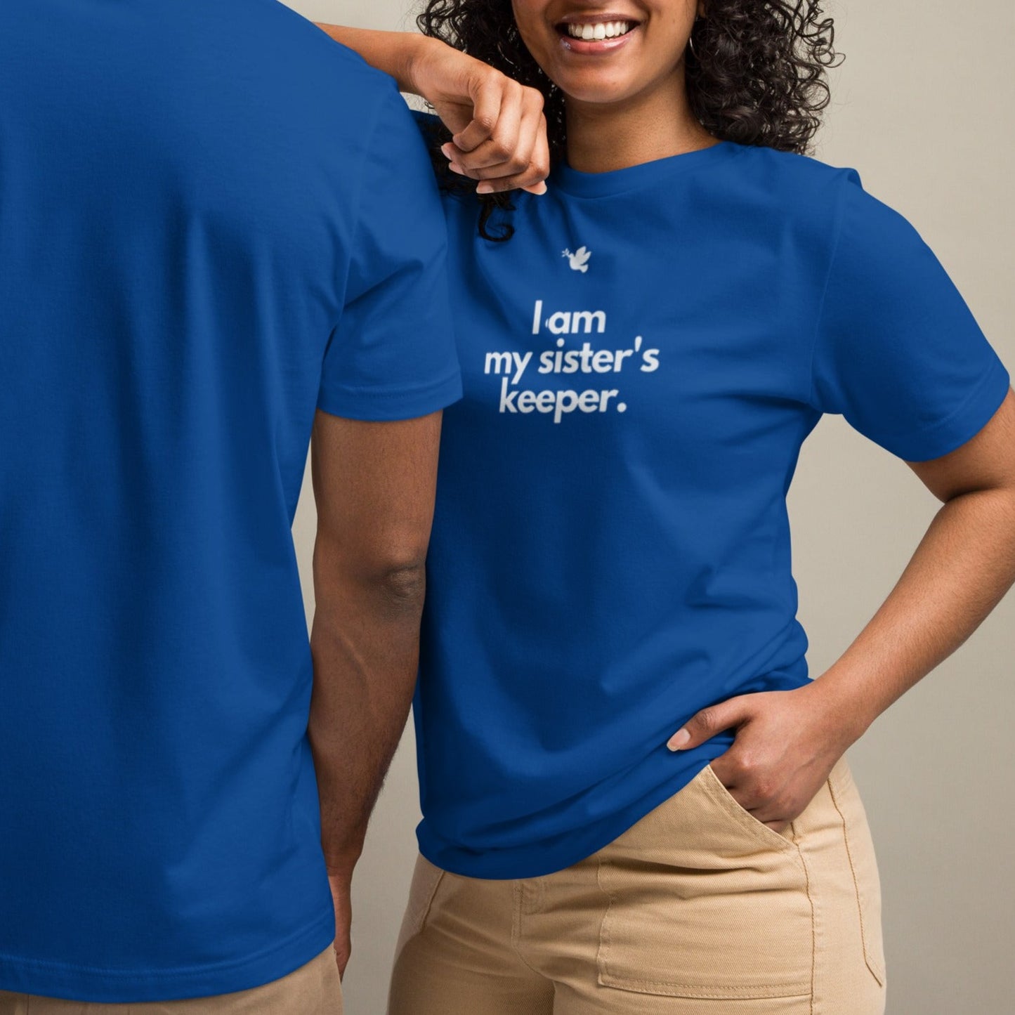 Chloe T-shirt. "I AM MY SISTER'S KEEPER" Choose from 5 colors.