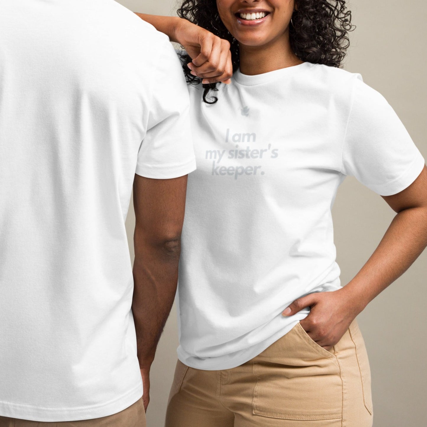 Chloe T-shirt. "I AM MY SISTER'S KEEPER" Choose from 5 colors.