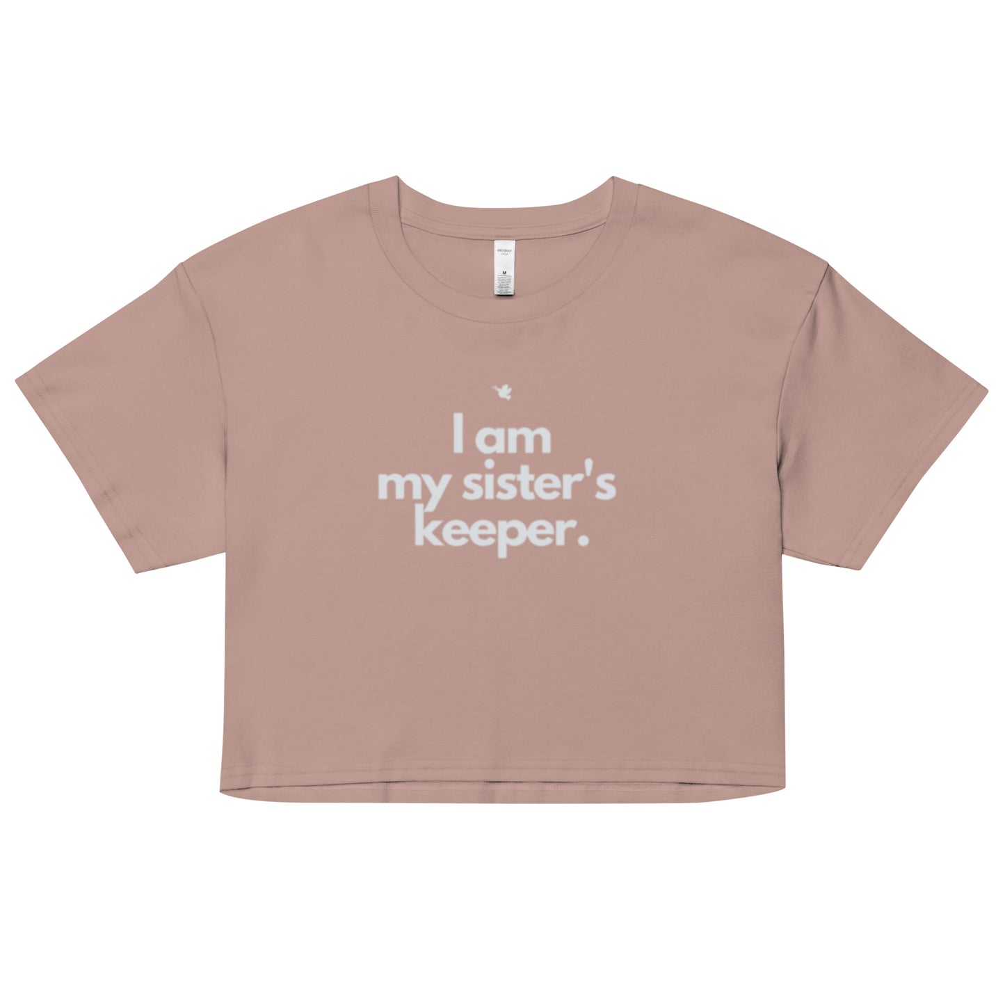 Chloe Crop Tee. "I AM MY SISTER'S KEEPER" Choose from 3 colors.