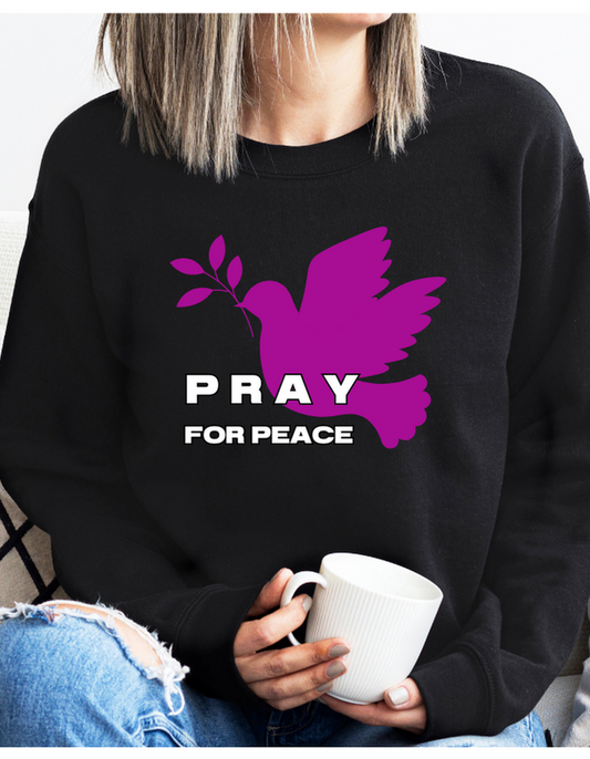 Sloan Unisex Crewneck Sweatshirt.  "PRAY FOR PEACE"