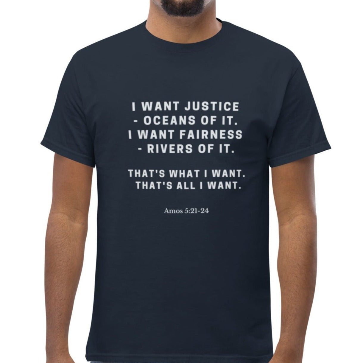 Unity Unisex T-shirt.   "I WANT JUSTICE"    Choose from 5 colors.