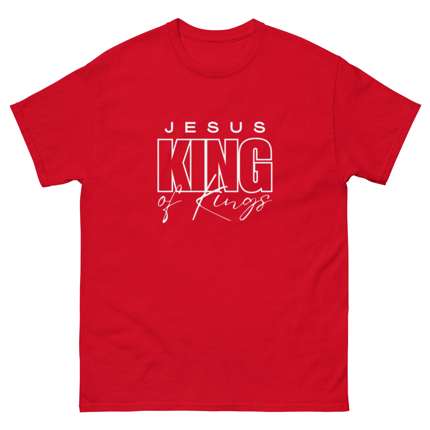 King Unisex T-shirt.  "JESUS KING OF KING"  Choose 5 colors.