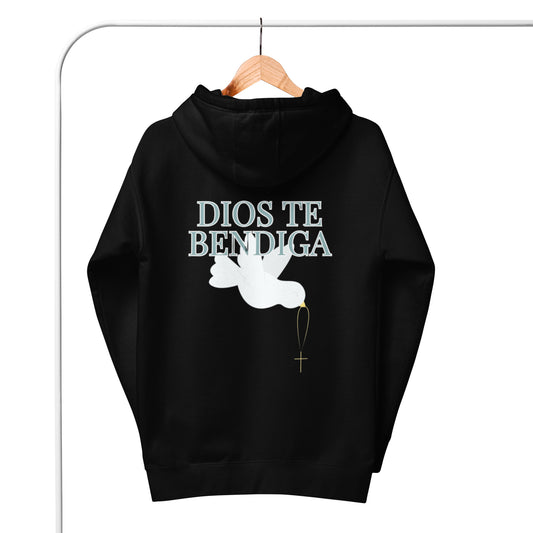 Esi Unisex Hoodie.   "DIOS TE BENDIGA" or "GOD BLESS YOU"  IN SPANISH.  Choose from 2 colors.