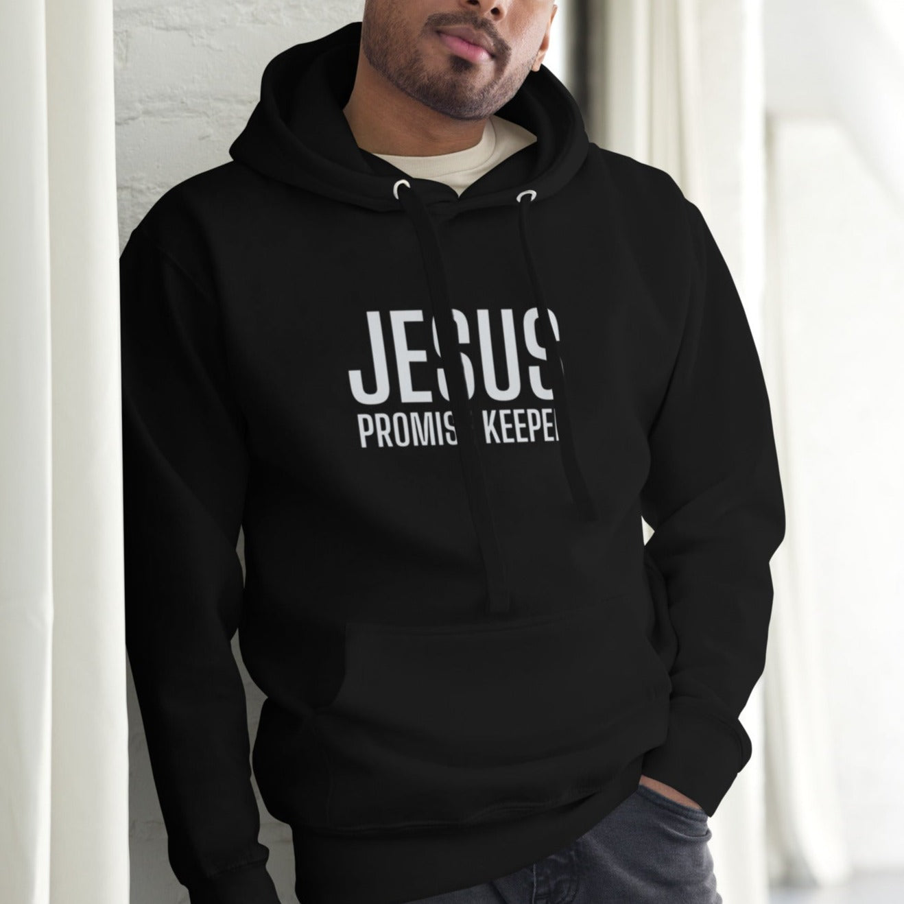 Len Unisex Hoodie.  "JESUS PROMISE KEEPER"  Choose from 6 colors.