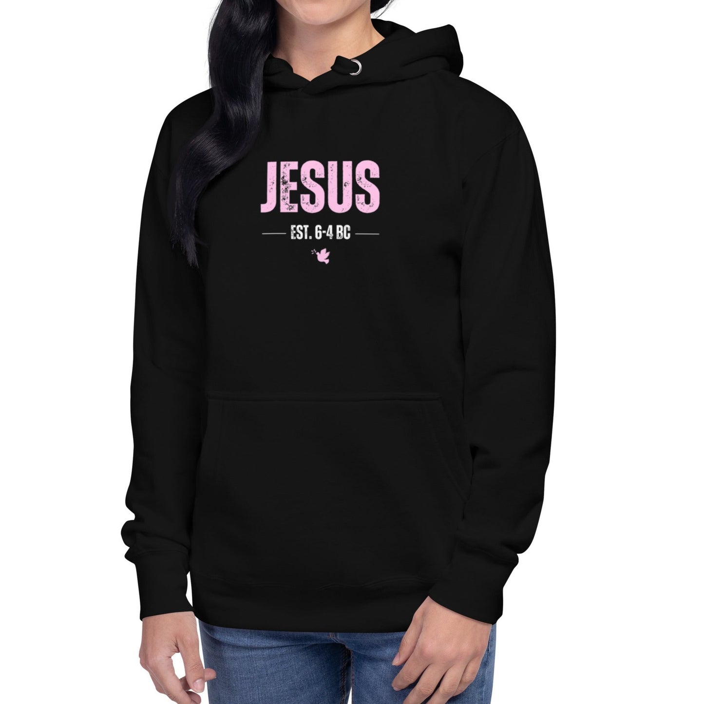 Dane Hoodie.  "JESUS   EST. 6-4 BC"   Choose from 4 colors.