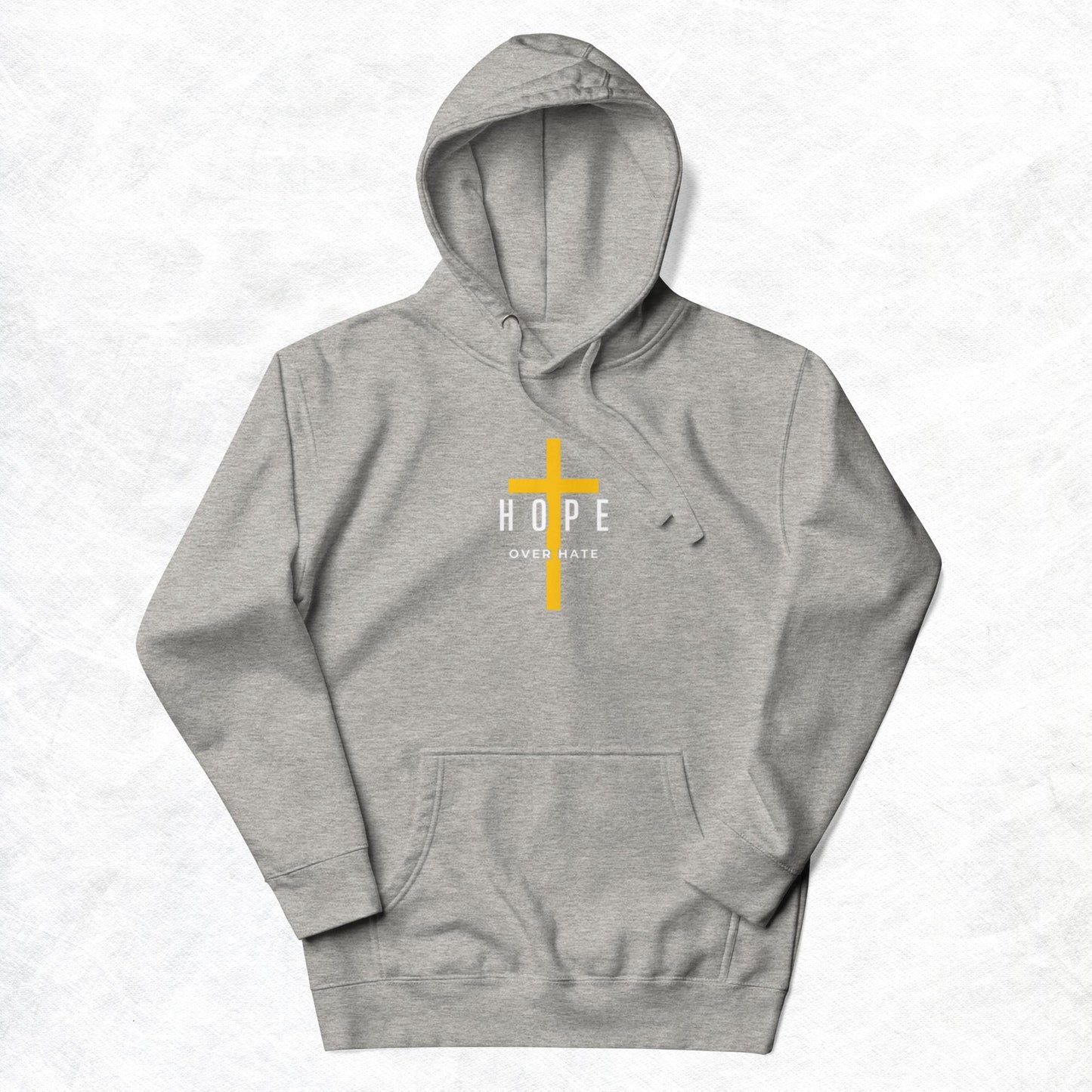 Hope Unisex Hoodie.  "HOPE OVER HATE"  Choose from 7 colors.