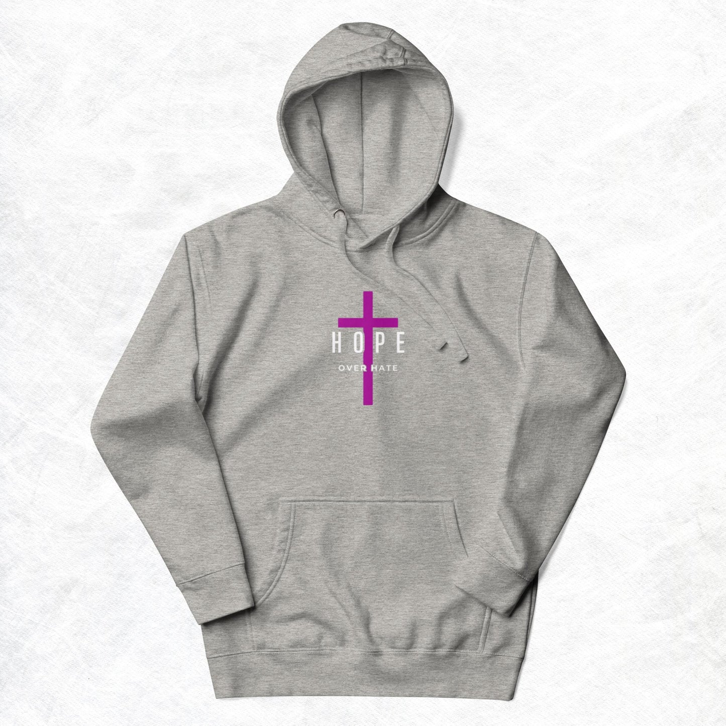 Hope Unisex Hoodie.  "HOPE OVER HATE"  Choose from 4 colors.