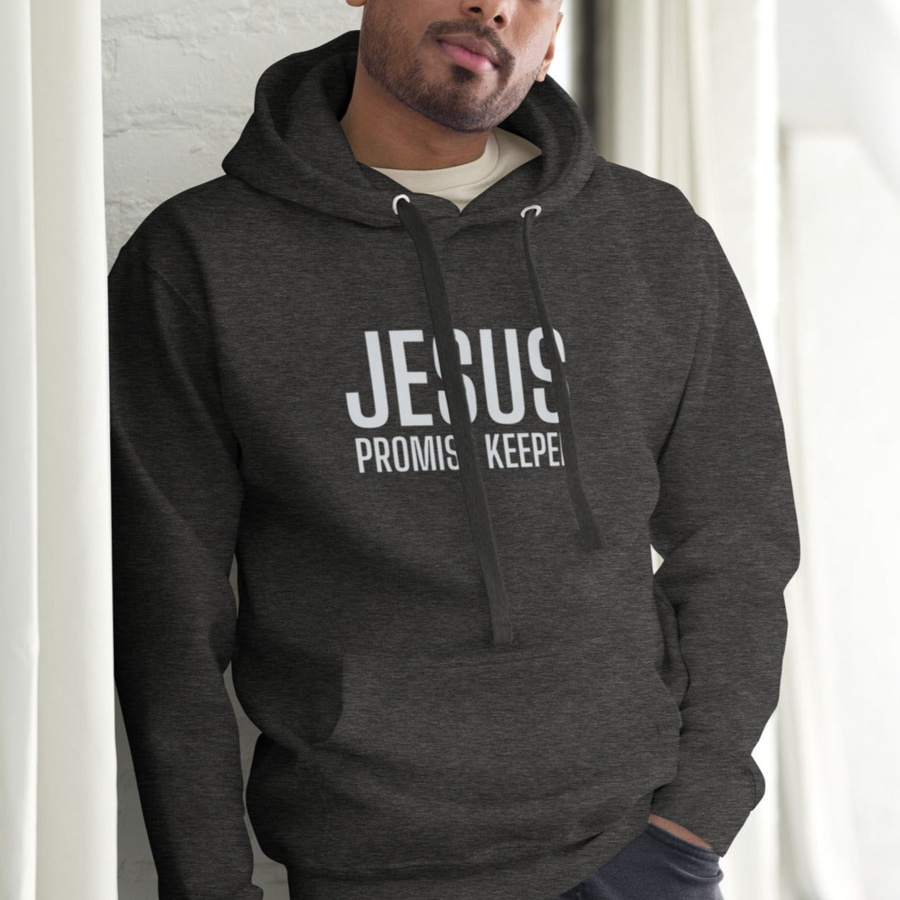 Len Unisex Hoodie.  "JESUS PROMISE KEEPER"  Choose from 6 colors.