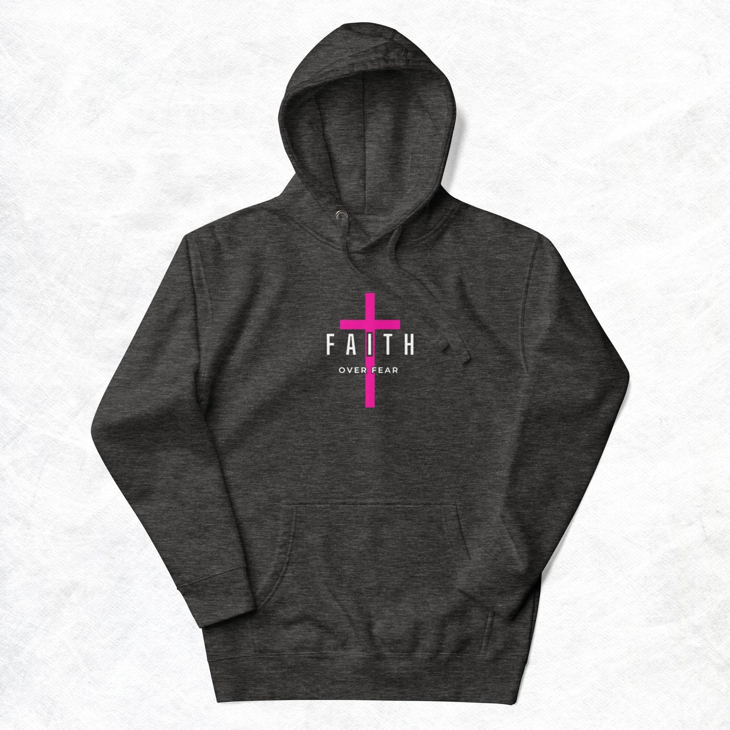 Faith Unisex Hoodie.  "FAITH OVER FEAR"  Choose from 4 colors.