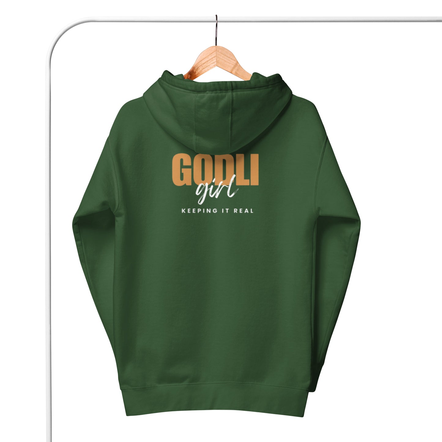 Noa Hoodie.  "GODLIGIRL.  KEEPING IT REAL"  Choose from 6 colors.