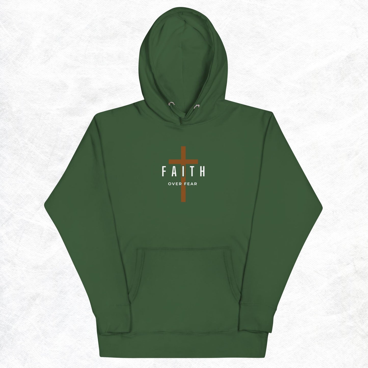 Faith Unisex Hoodie.  "FAITH OVER FEAR"  Choose from 4 colors.