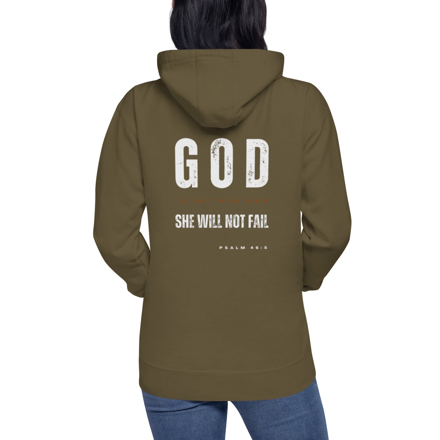 Jai 1 Hoodie.  "GOD IS WITHIN HER.  SHE WILL NOT FAIL"  Choose from 3 colors.