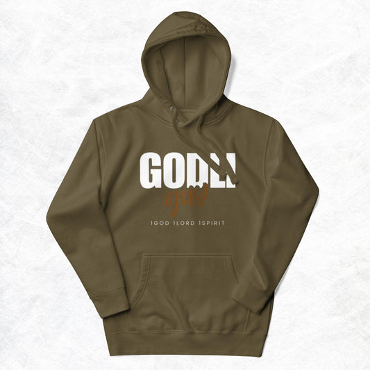 Finn Hoodie.  "GODLIGUY. 1GOD. 1LORD. 1SPIRIT"  Choose from 3 colors.