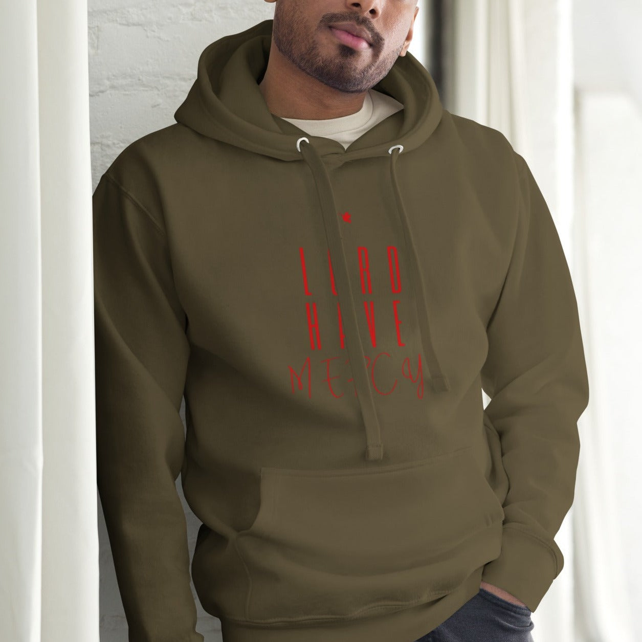 Larken Unisex Hoodie.  "LORD HAVE MERCY"  Choose from 5 colors.