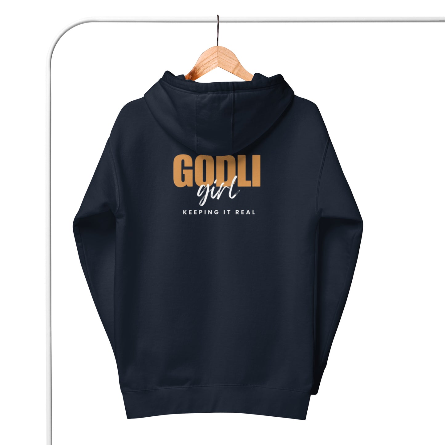 Noa Hoodie.  "GODLIGIRL.  KEEPING IT REAL"  Choose from 6 colors.