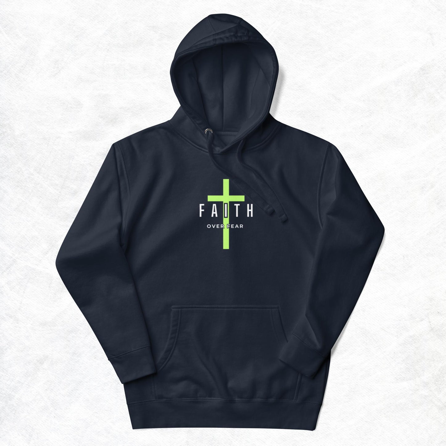 Faith Unisex Hoodie.  "FAITH OVER FEAR"  Choose from 5 colors.