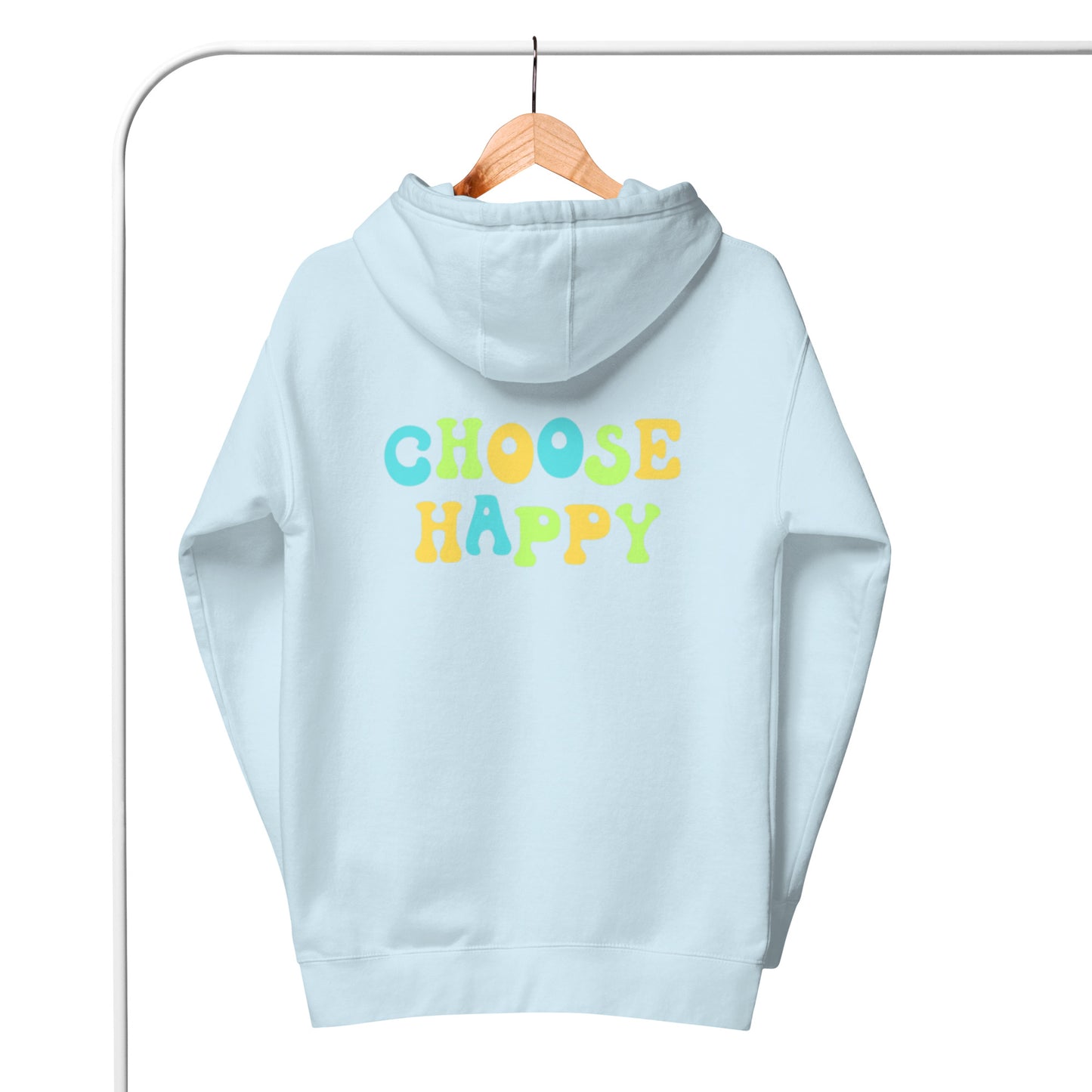 Cleo Hoodie.  "CHOOSE HAPPY"  Choose from 2 colors.