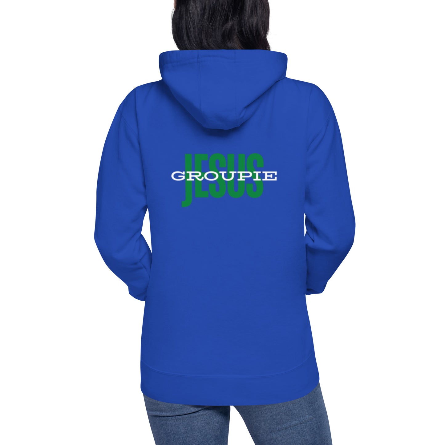 Adin 1 Unisex Pullover Hoodie.  "JESUS GROUPIE"  Choose from 4 colors.