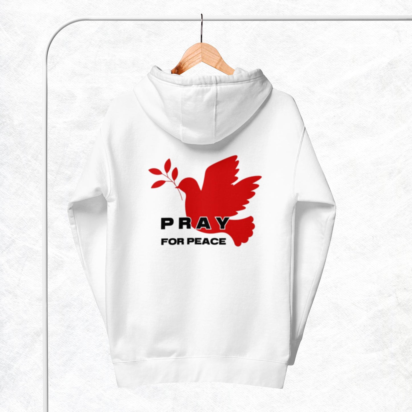 Sloan 1 Unisex Hoodie.   "PRAY FOR PEACE"    Choose from 2 colors.