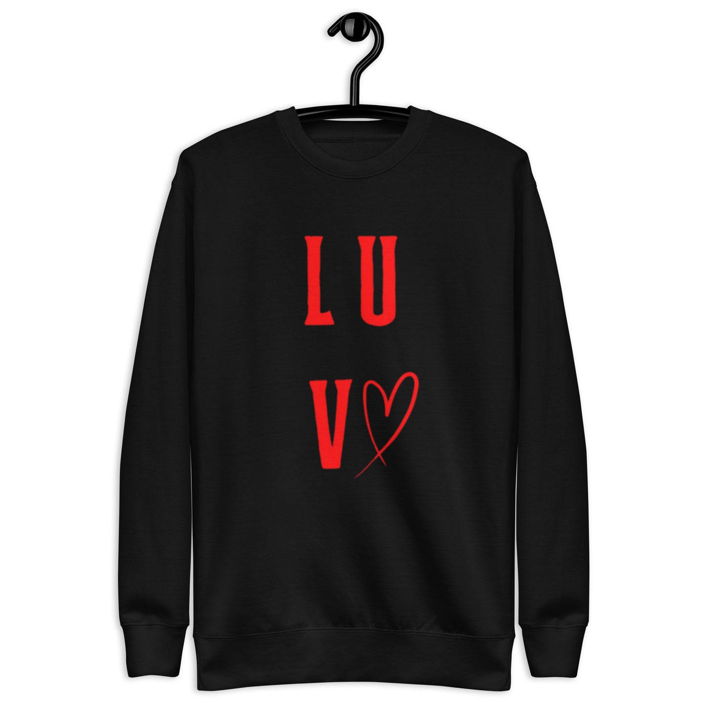 Luv Crewneck Sweatshirt.  "LUV"  Choose from 4 colors.