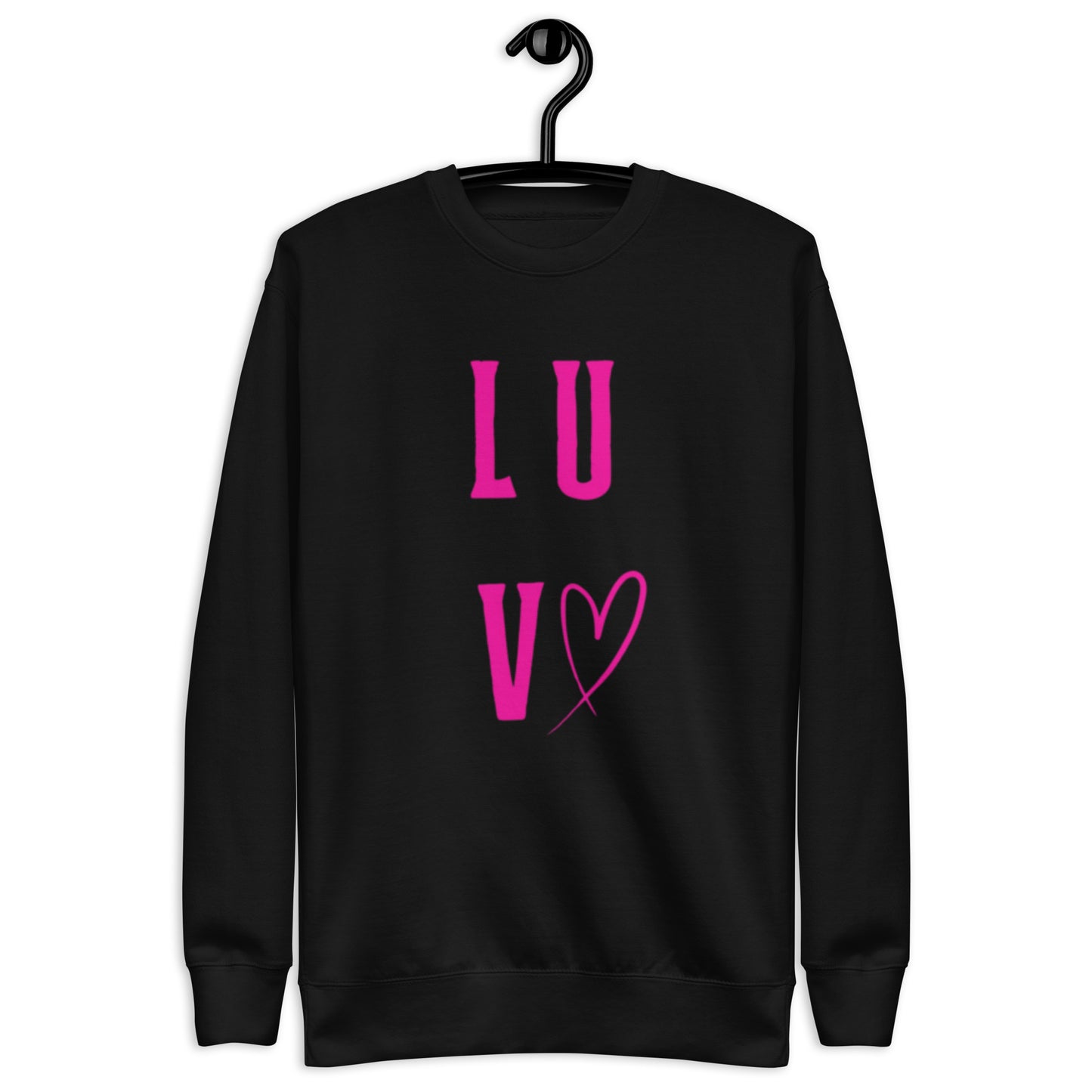 Luv Crewneck Sweatshirt.  "LUV"  Choose from 5 colors.