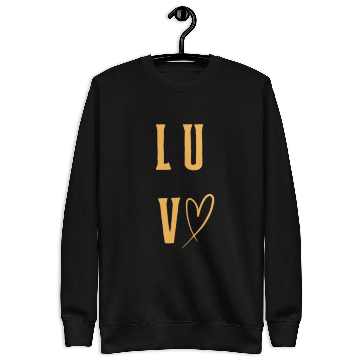 Luv Crewneck Sweatshirt.  "LUV"  Choose from 6 colors.