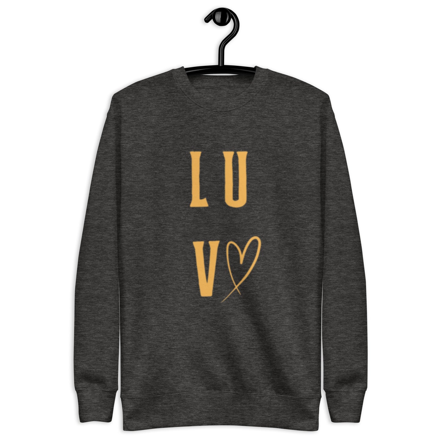 Luv Crewneck Sweatshirt.  "LUV"  Choose from 6 colors.