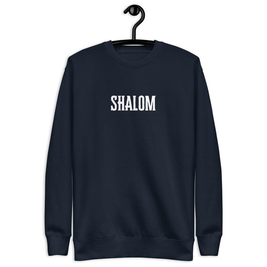 Peace Unisex Crewneck Sweatshirt.   "SHALOM"  Choose from 4 colors.