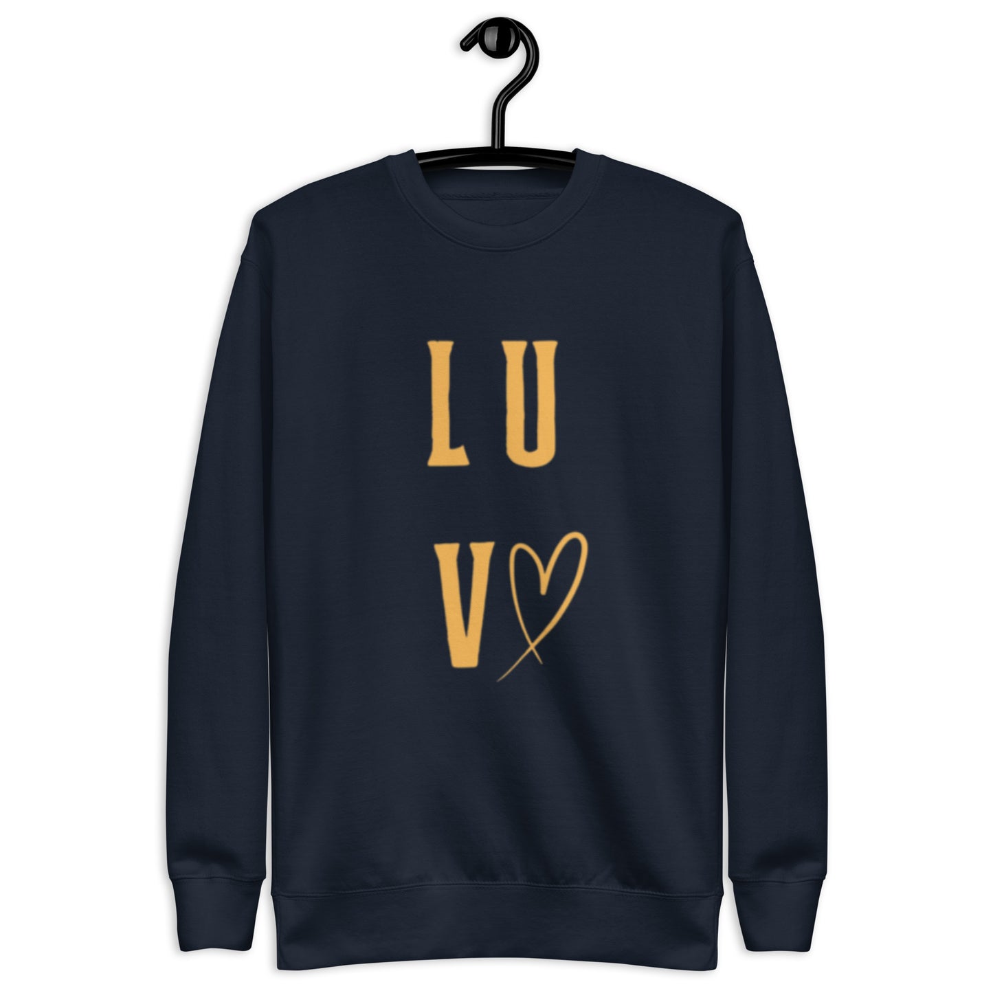 Luv Crewneck Sweatshirt.  "LUV"  Choose from 6 colors.