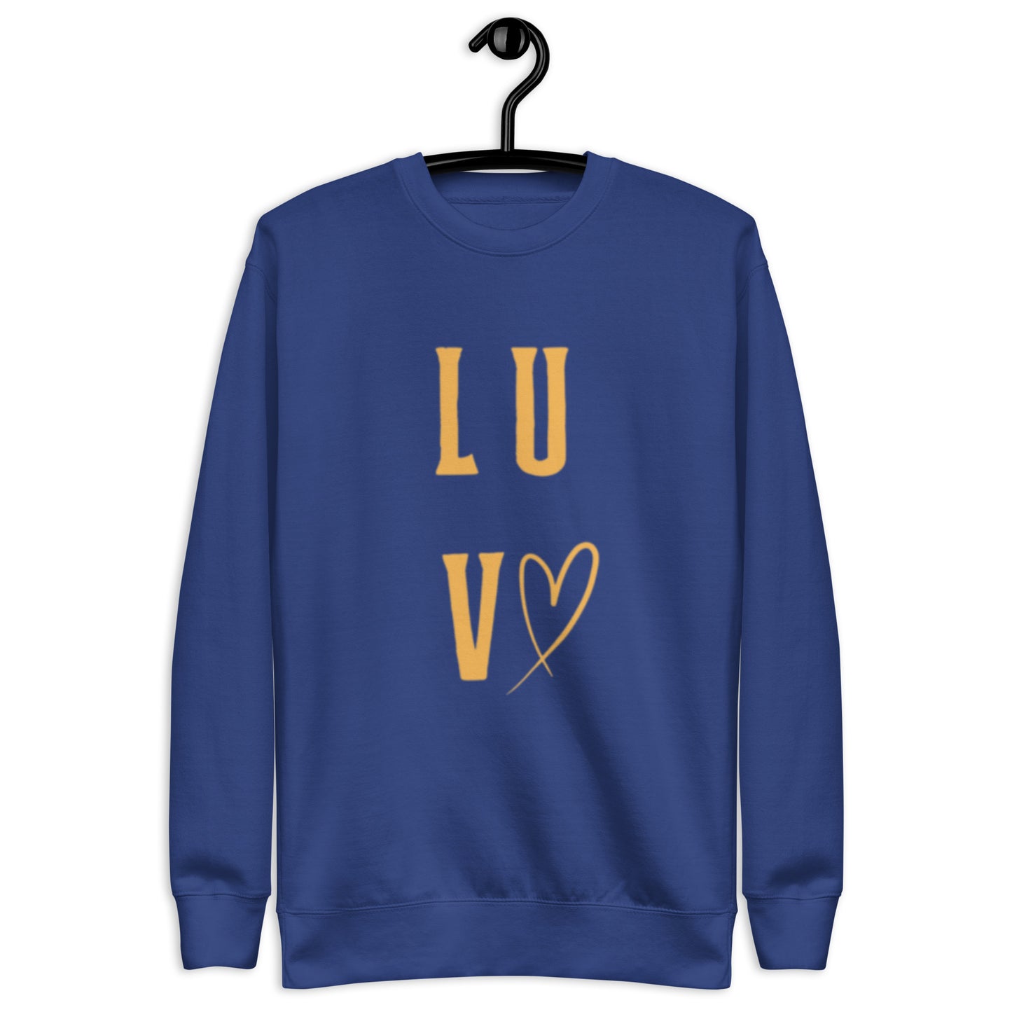 Luv Crewneck Sweatshirt.  "LUV"  Choose from 6 colors.