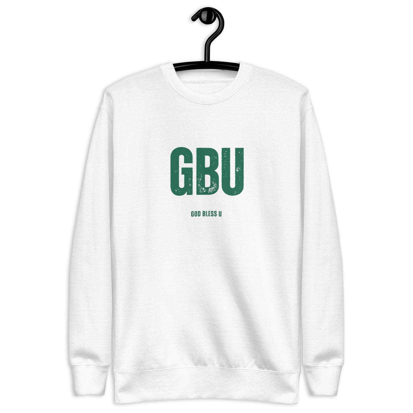 Londyn Unisex Crewneck Sweatshirt.  "GBU.  GOD BLESS U"  Choose from 4 colors.