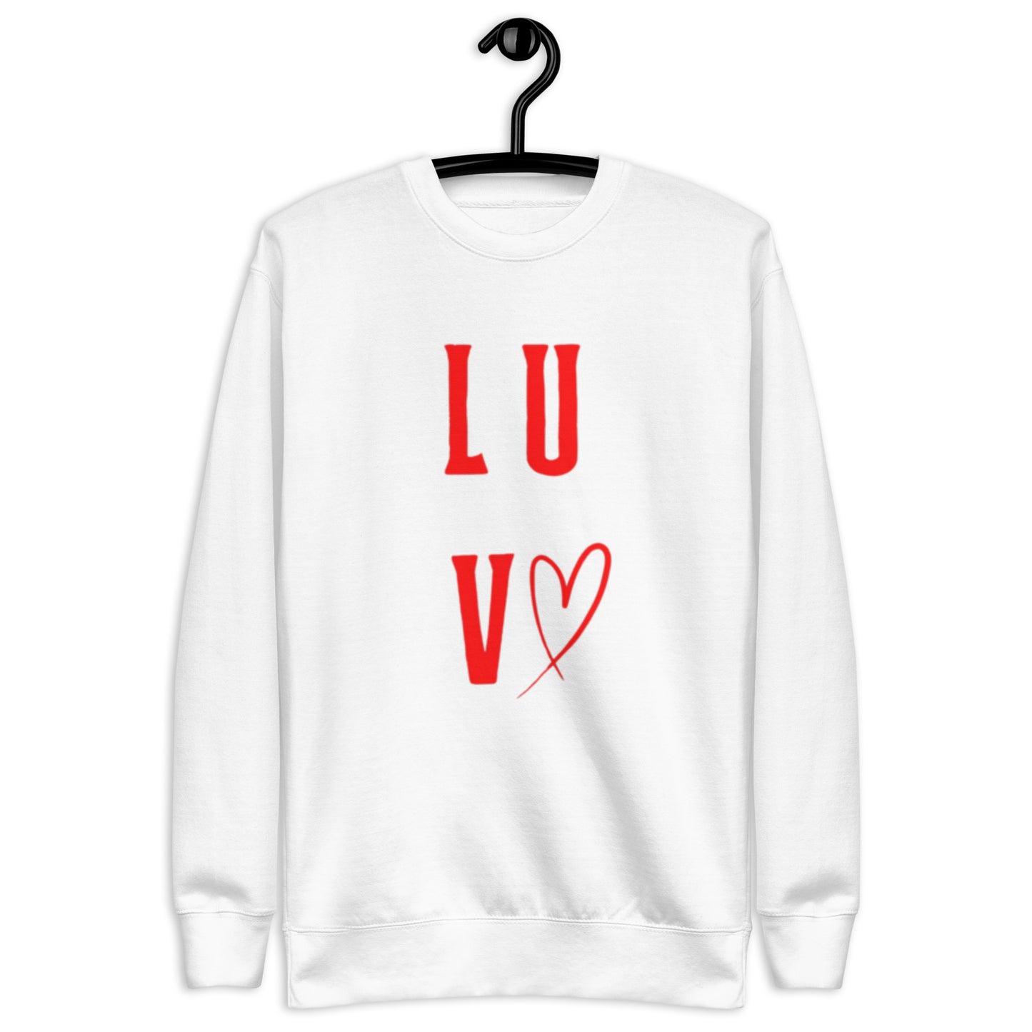 Luv Crewneck Sweatshirt.  "LUV"  Choose from 4 colors.