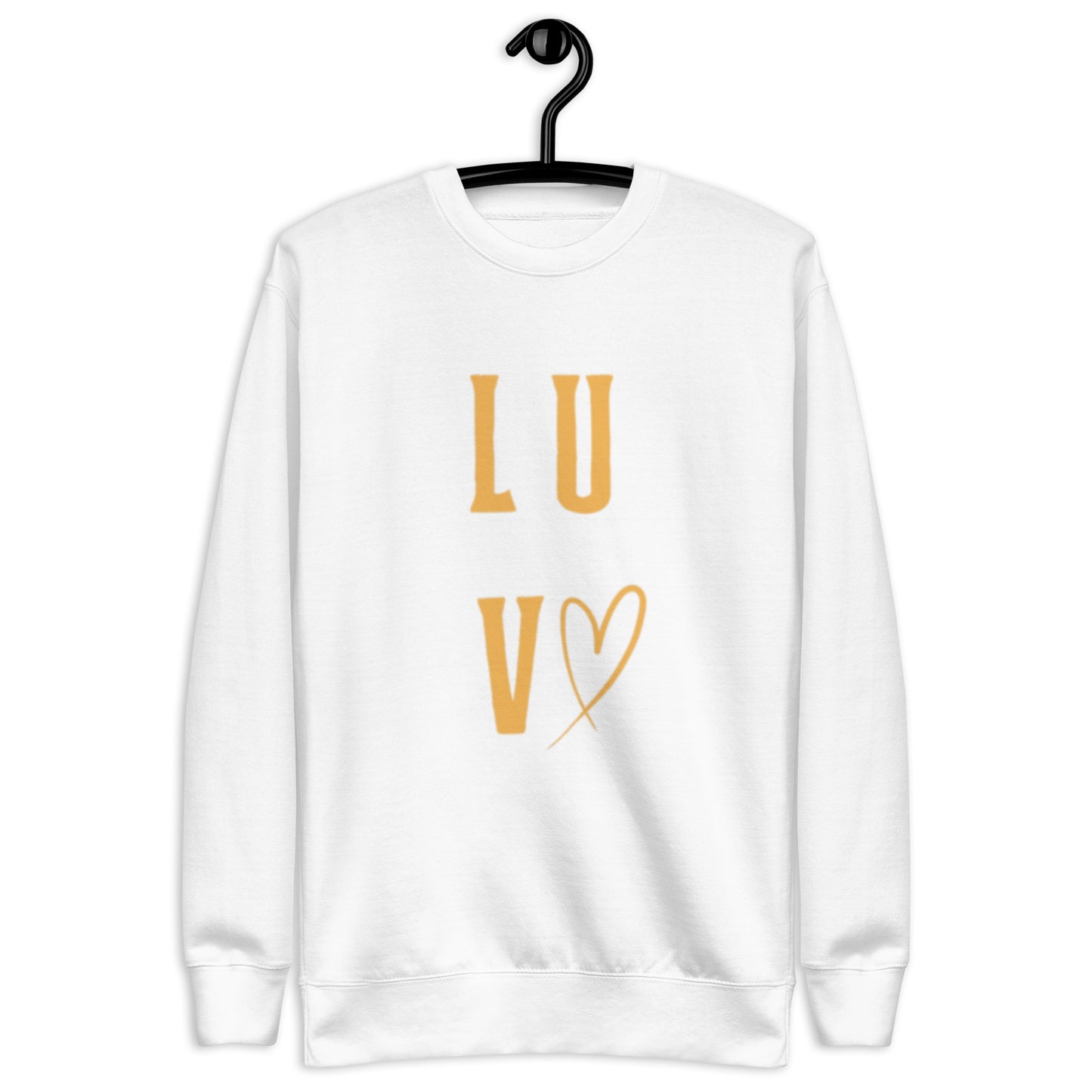 Luv Crewneck Sweatshirt.  "LUV"  Choose from 6 colors.