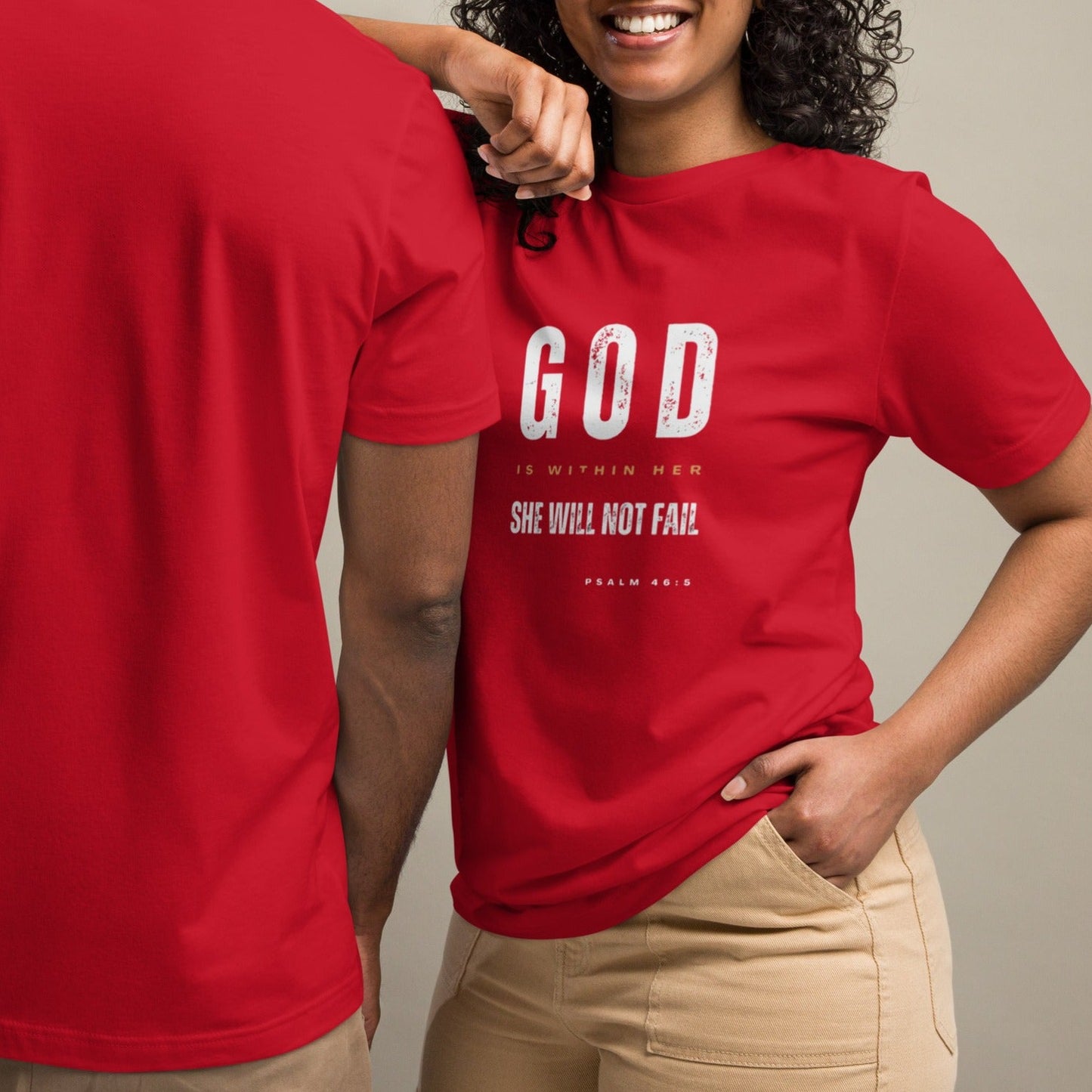 Jai T-shirt.  "GOD IS WITHIN HER.  SHE WILL NOT FAIL"  Choose from 4 colors.